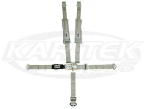2" 5 Point UTV Wrap Around Seat Belts w/ Pads Grey