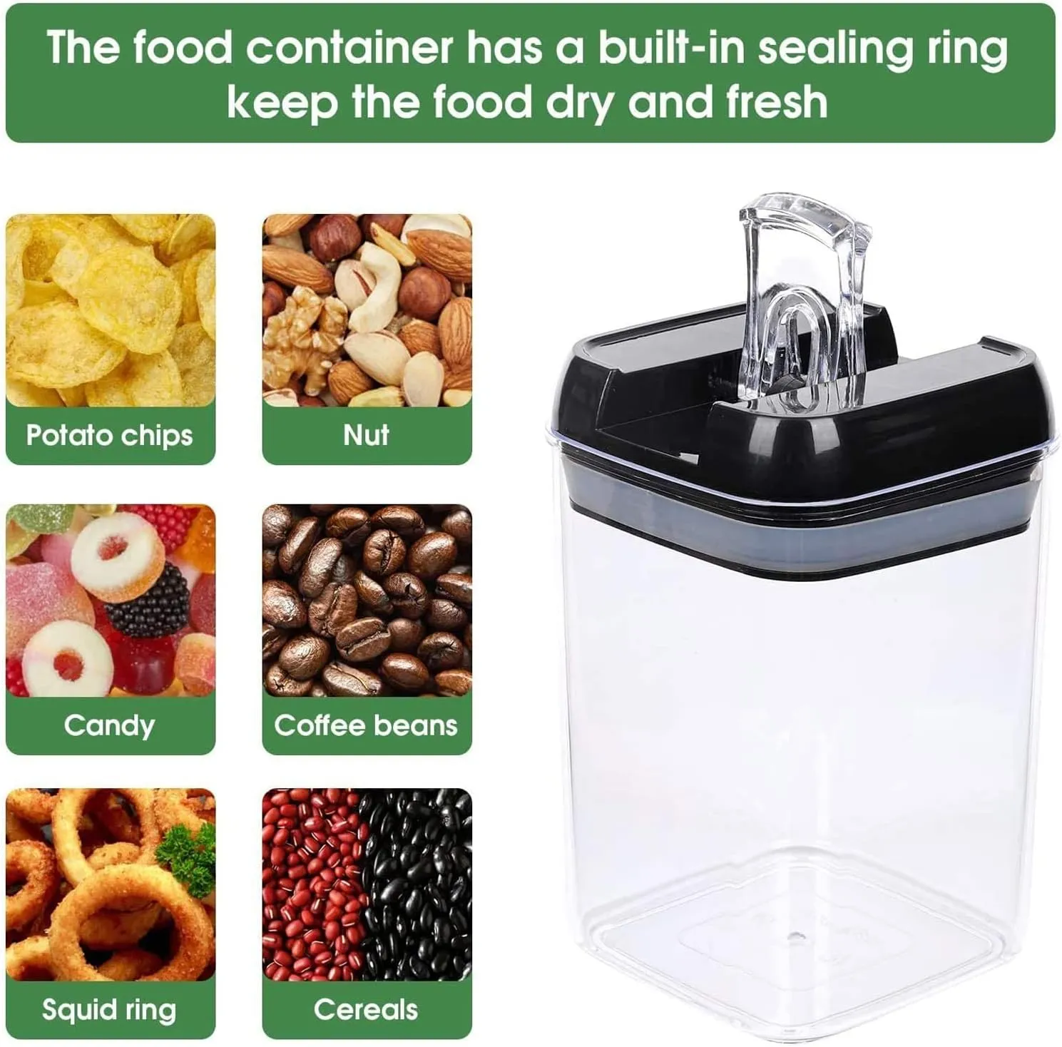 7Pcs Transparent Lockable Plastic Food Storage Containers Ie-2