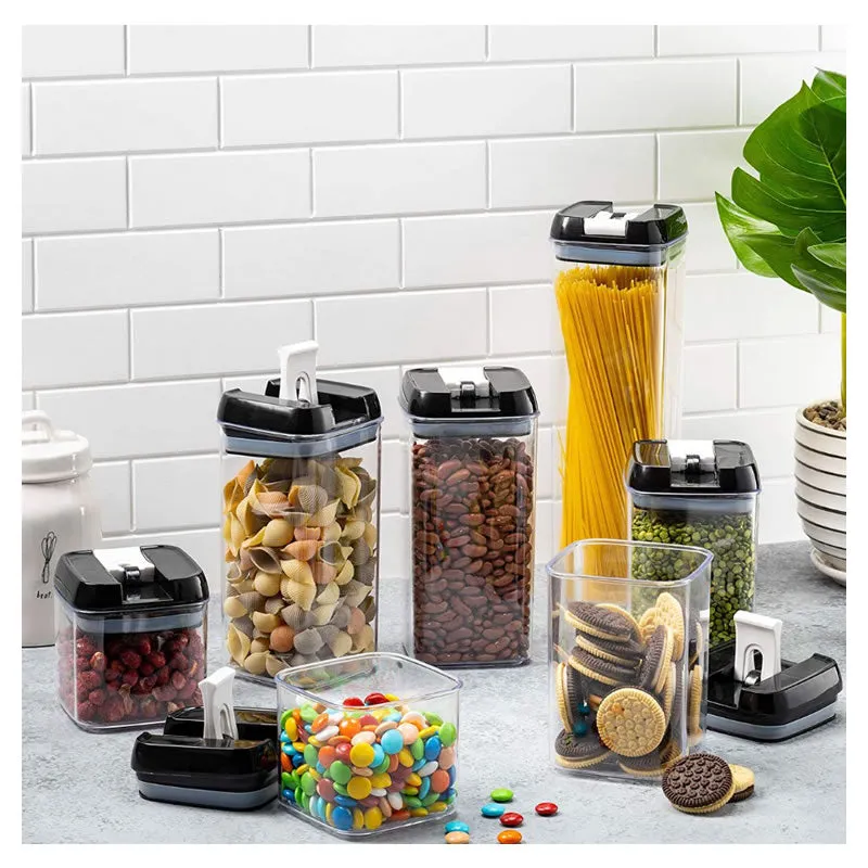 7Pcs Transparent Lockable Plastic Food Storage Containers Ie-2