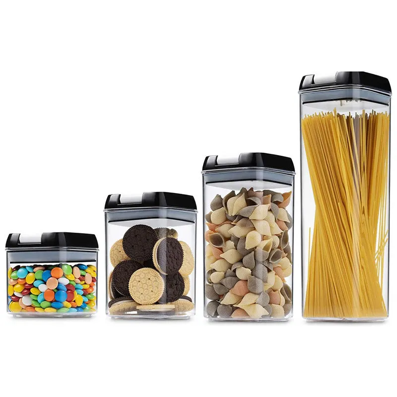 7Pcs Transparent Lockable Plastic Food Storage Containers Ie-2