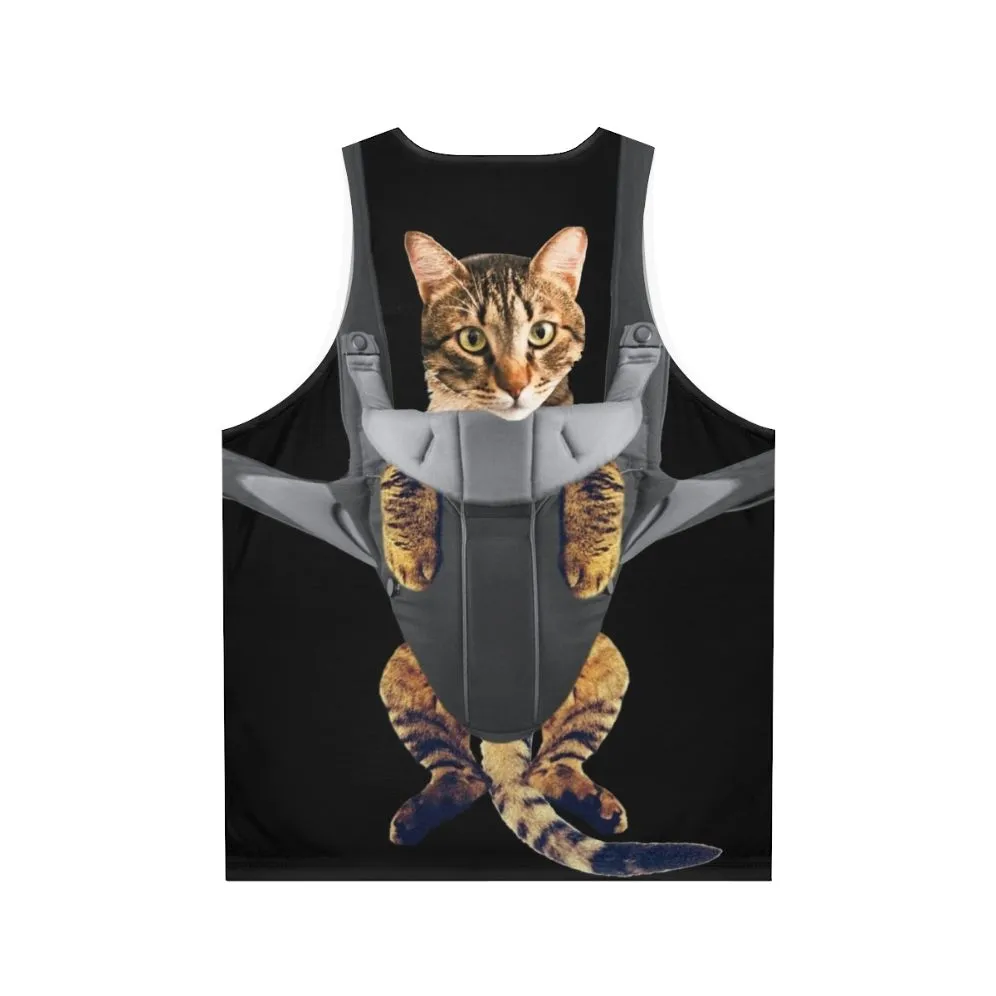 Adorable Cat in Baby Carrier Unisex Tank Top 2