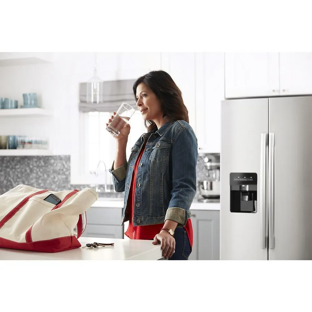 Amana ASI2575GRS 36-inch Side-by-Side Refrigerator with Dual Pad External Ice and Water Dispenser