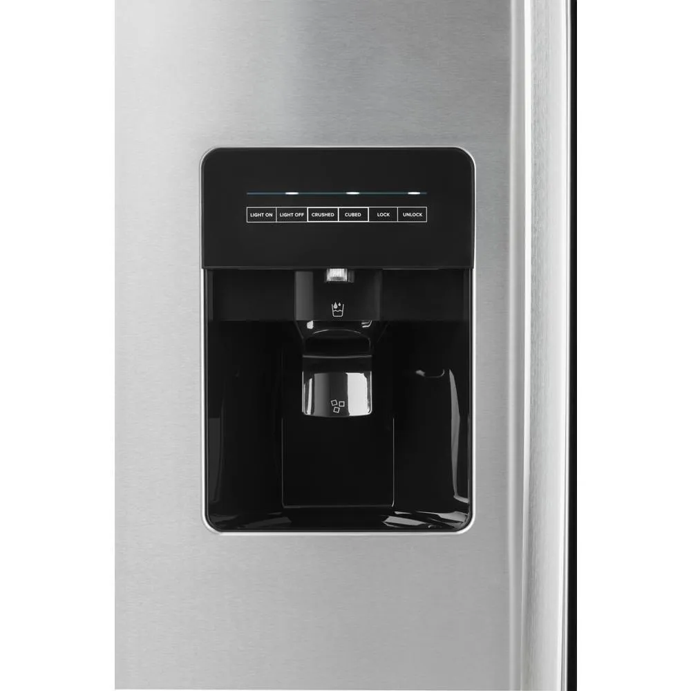 Amana ASI2575GRS 36-inch Side-by-Side Refrigerator with Dual Pad External Ice and Water Dispenser