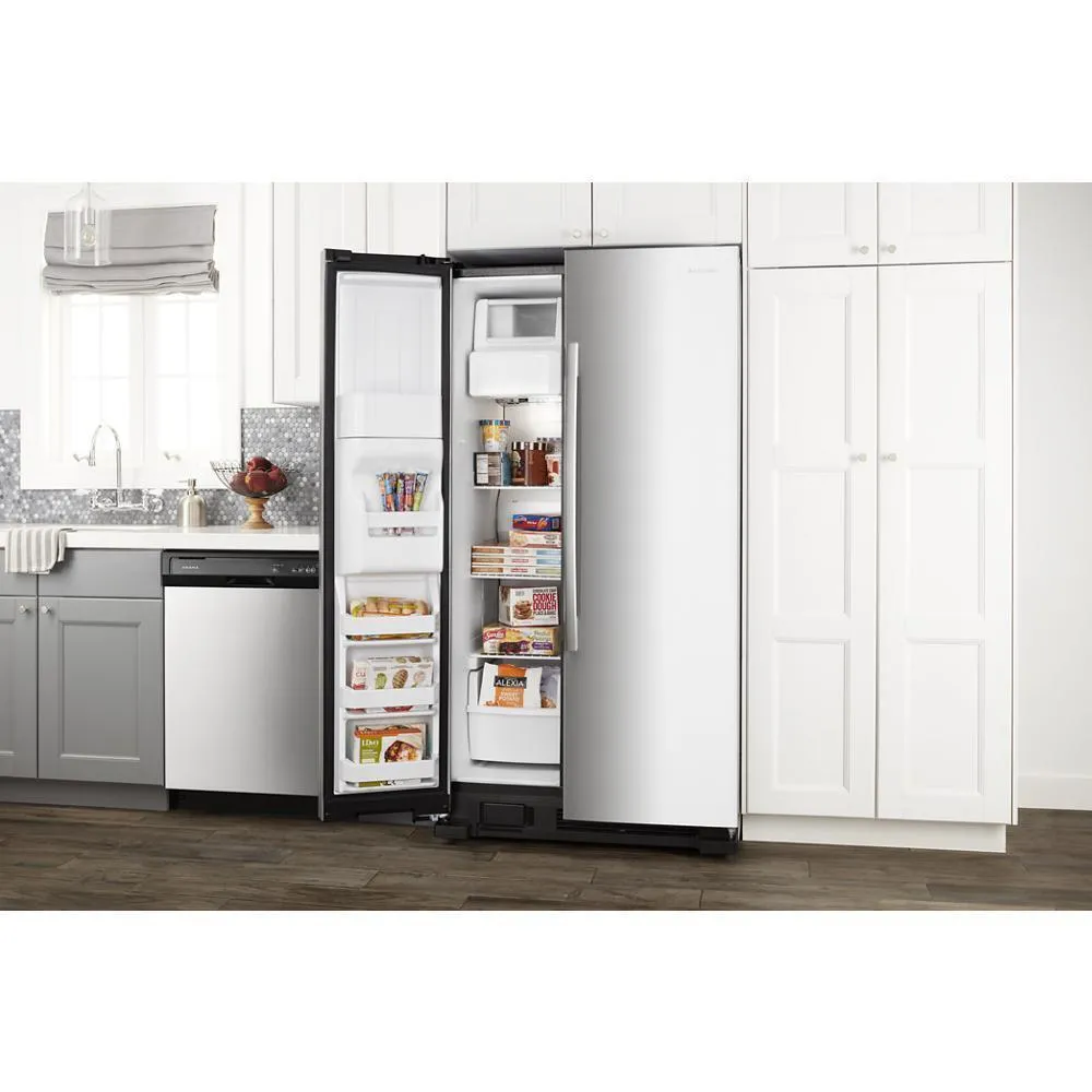 Amana ASI2575GRS 36-inch Side-by-Side Refrigerator with Dual Pad External Ice and Water Dispenser