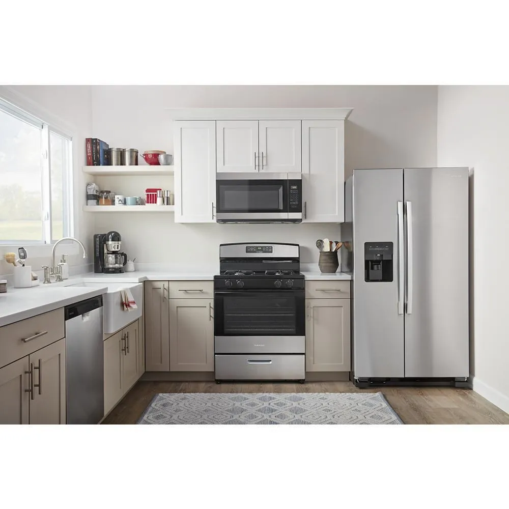Amana ASI2575GRS 36-inch Side-by-Side Refrigerator with Dual Pad External Ice and Water Dispenser