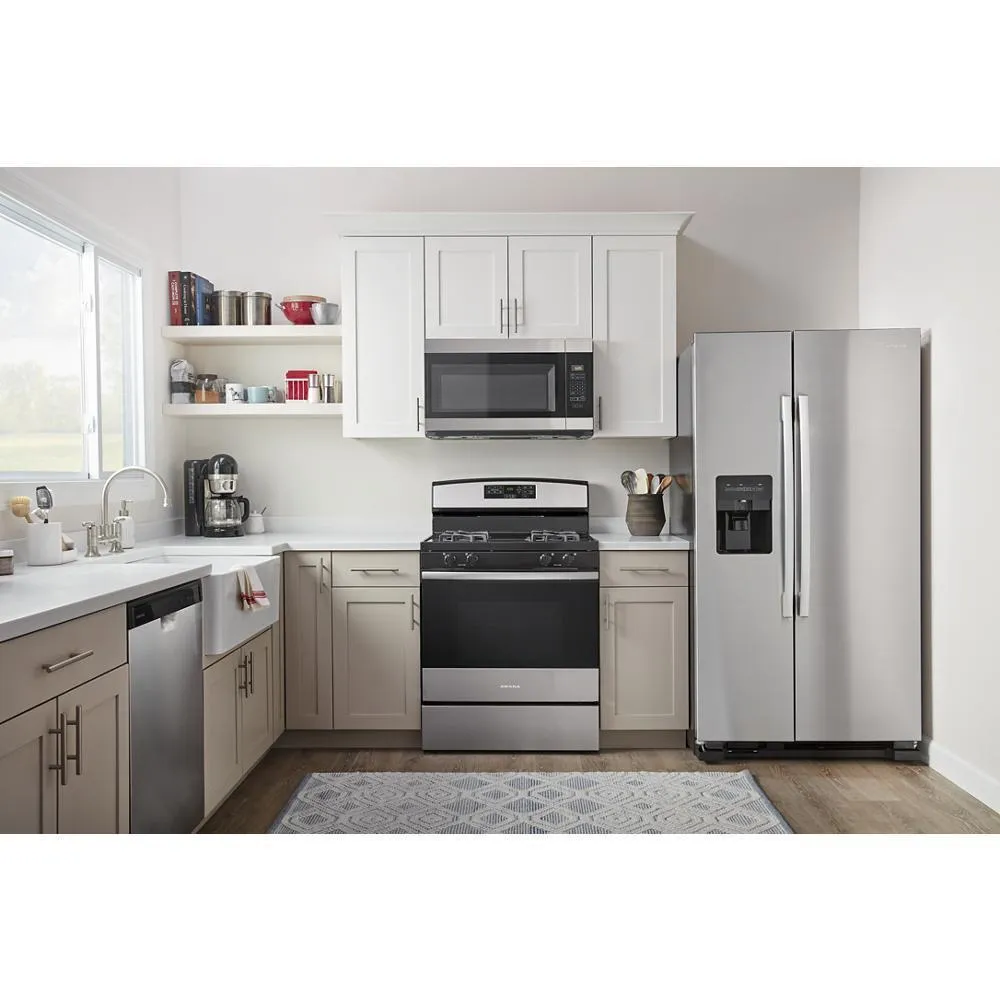 Amana ASI2575GRS 36-inch Side-by-Side Refrigerator with Dual Pad External Ice and Water Dispenser