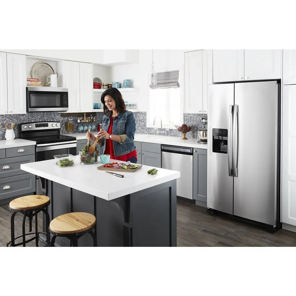 Amana ASI2575GRS 36-inch Side-by-Side Refrigerator with Dual Pad External Ice and Water Dispenser