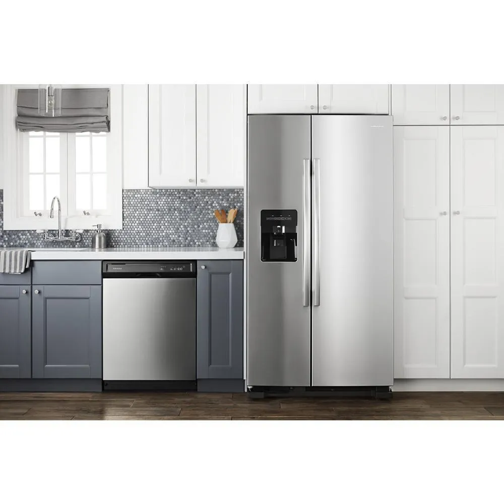Amana ASI2575GRS 36-inch Side-by-Side Refrigerator with Dual Pad External Ice and Water Dispenser