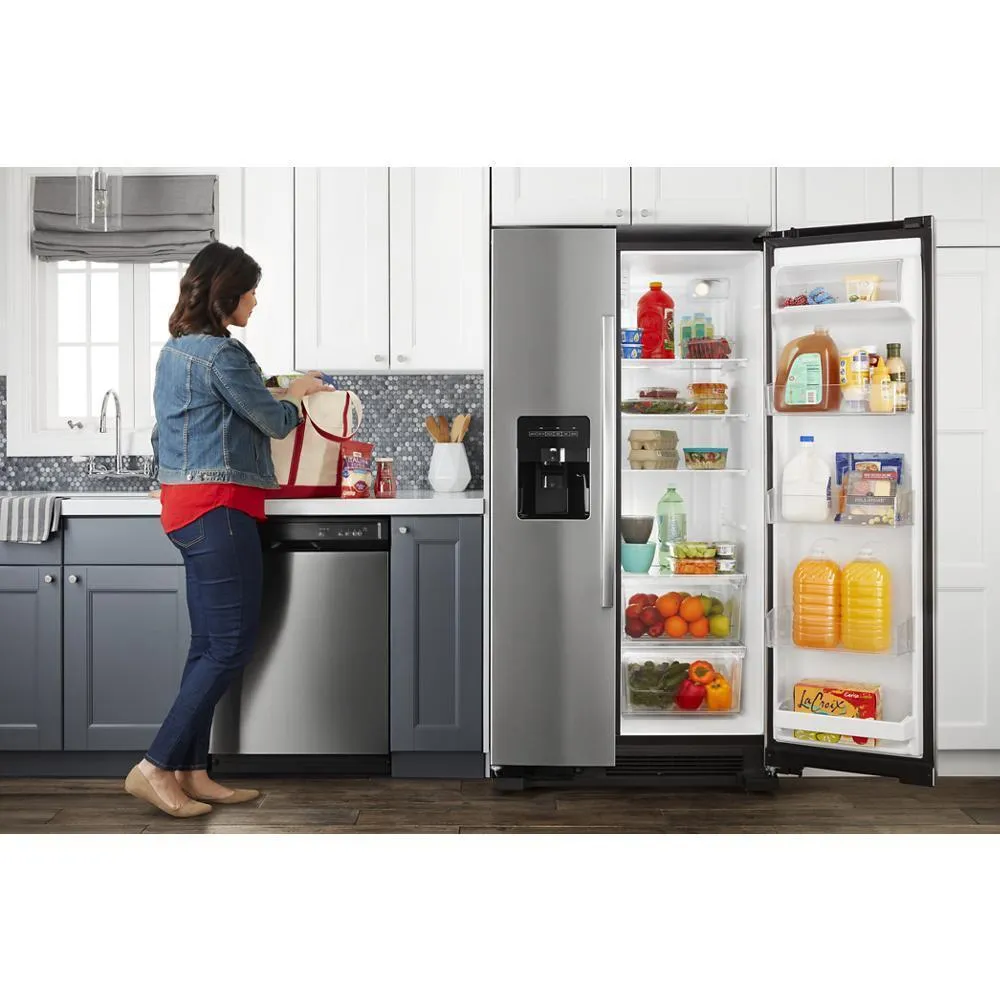 Amana ASI2575GRS 36-inch Side-by-Side Refrigerator with Dual Pad External Ice and Water Dispenser