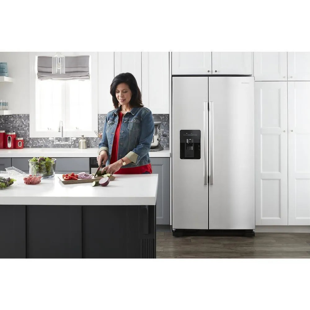 Amana ASI2575GRS 36-inch Side-by-Side Refrigerator with Dual Pad External Ice and Water Dispenser