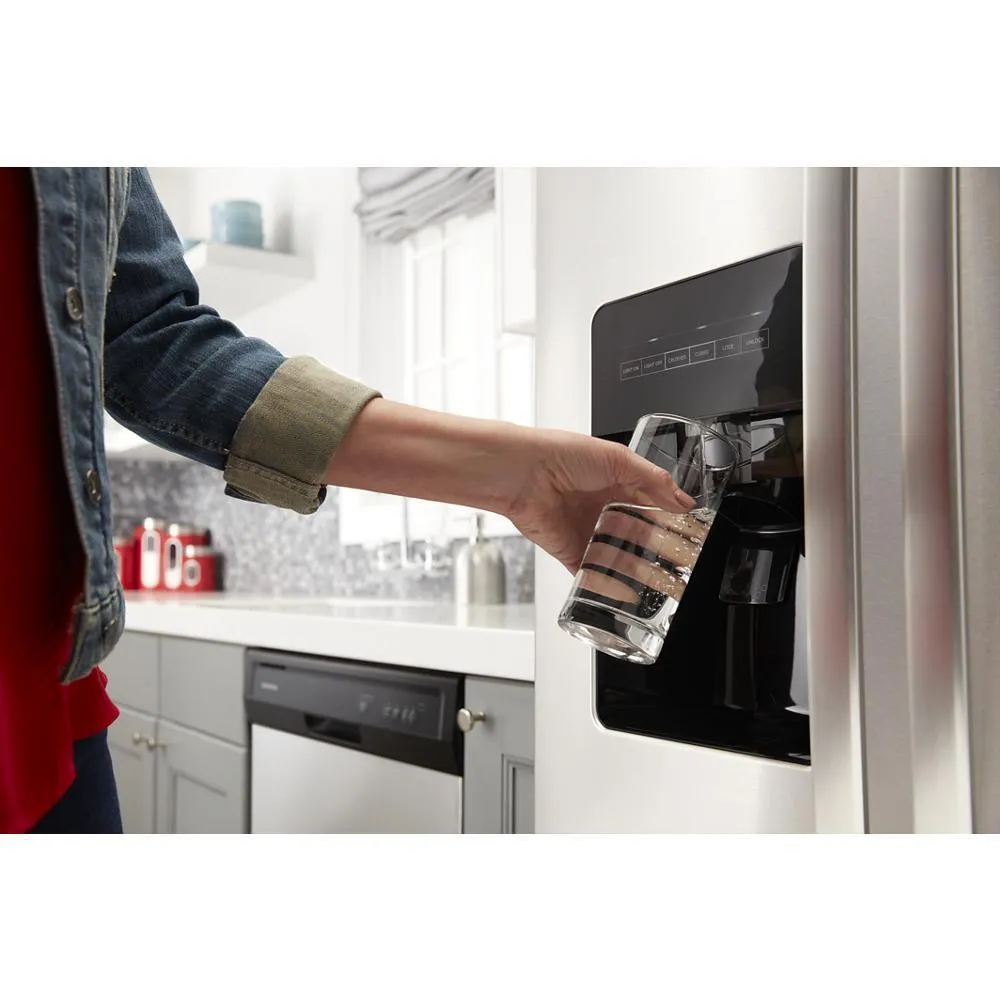 Amana ASI2575GRS 36-inch Side-by-Side Refrigerator with Dual Pad External Ice and Water Dispenser
