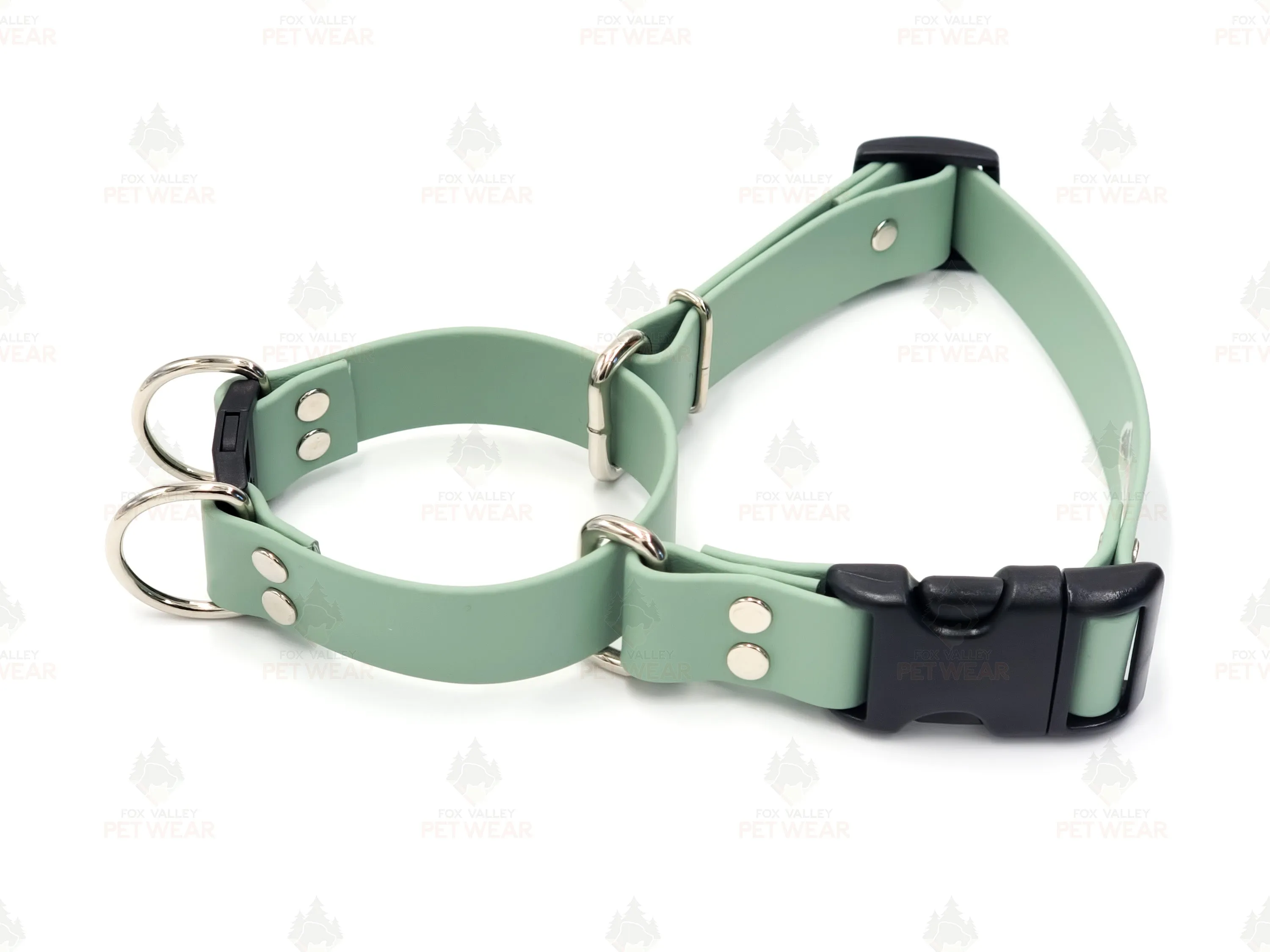 Biothane - SEMI-BREAKAWAY Quick Release Martingale Dog Collar | 9 colors | 3 widths