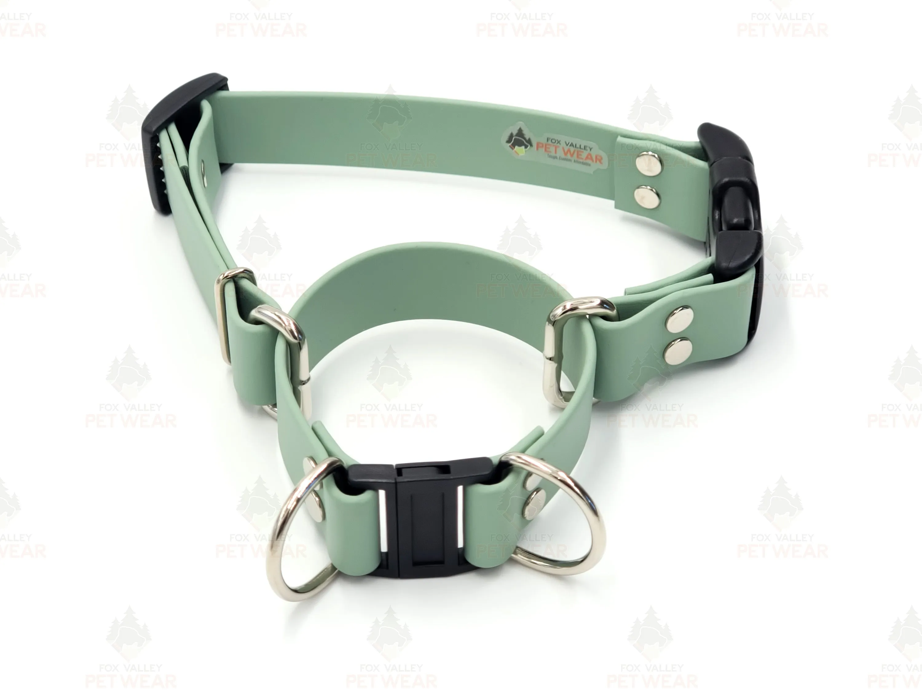 Biothane - SEMI-BREAKAWAY Quick Release Martingale Dog Collar | 9 colors | 3 widths
