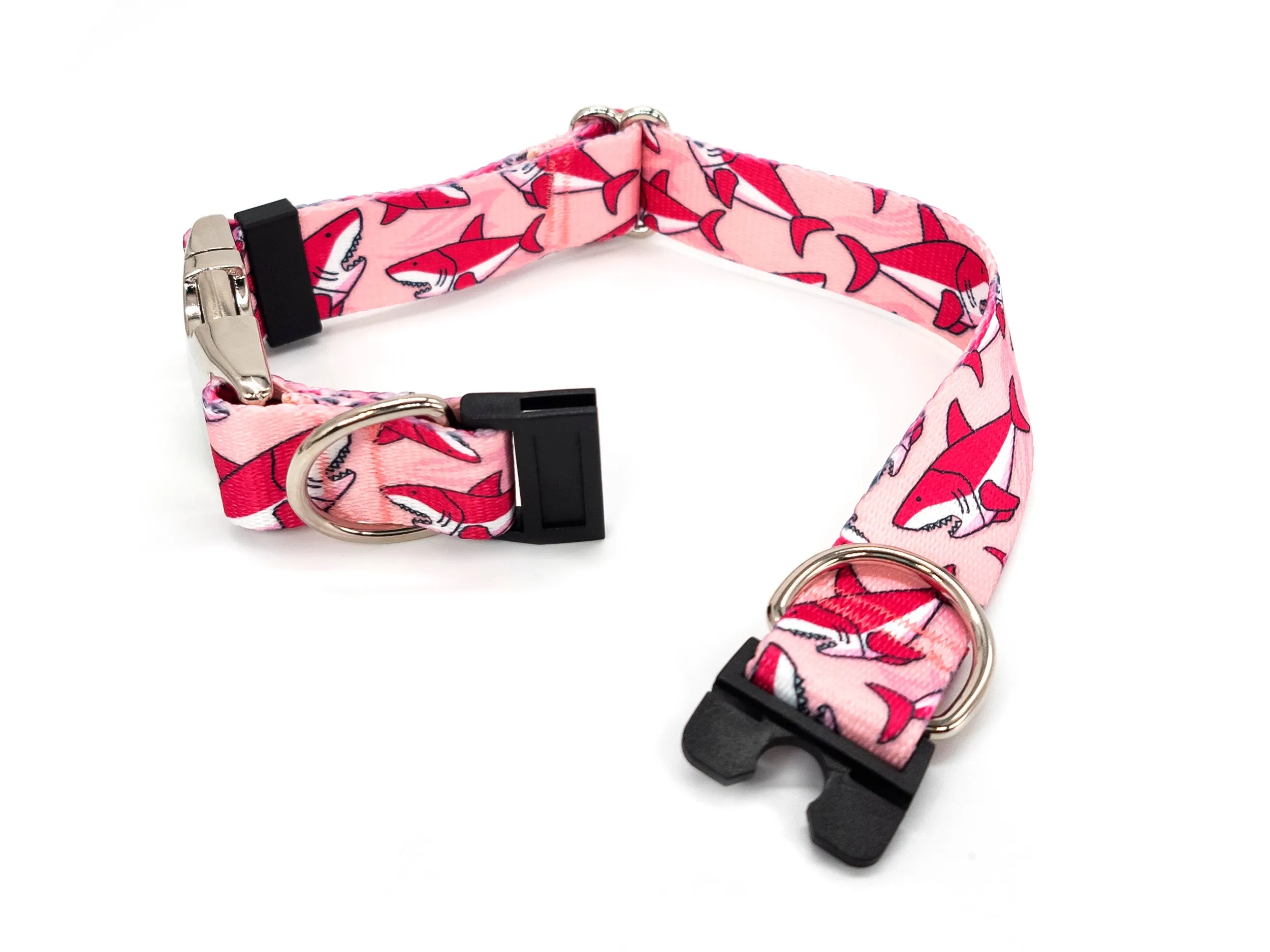 BREAKAWAY Personalized Blue or Pink "Sharks" Patterned Collar