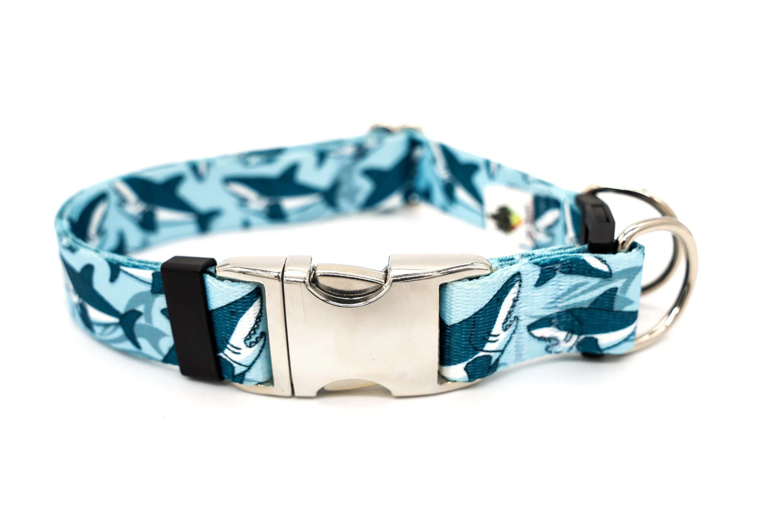 BREAKAWAY Personalized Blue or Pink "Sharks" Patterned Collar