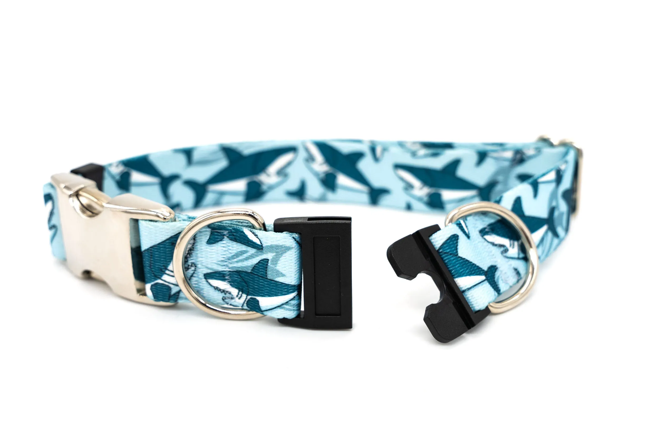 BREAKAWAY Personalized Blue or Pink "Sharks" Patterned Collar