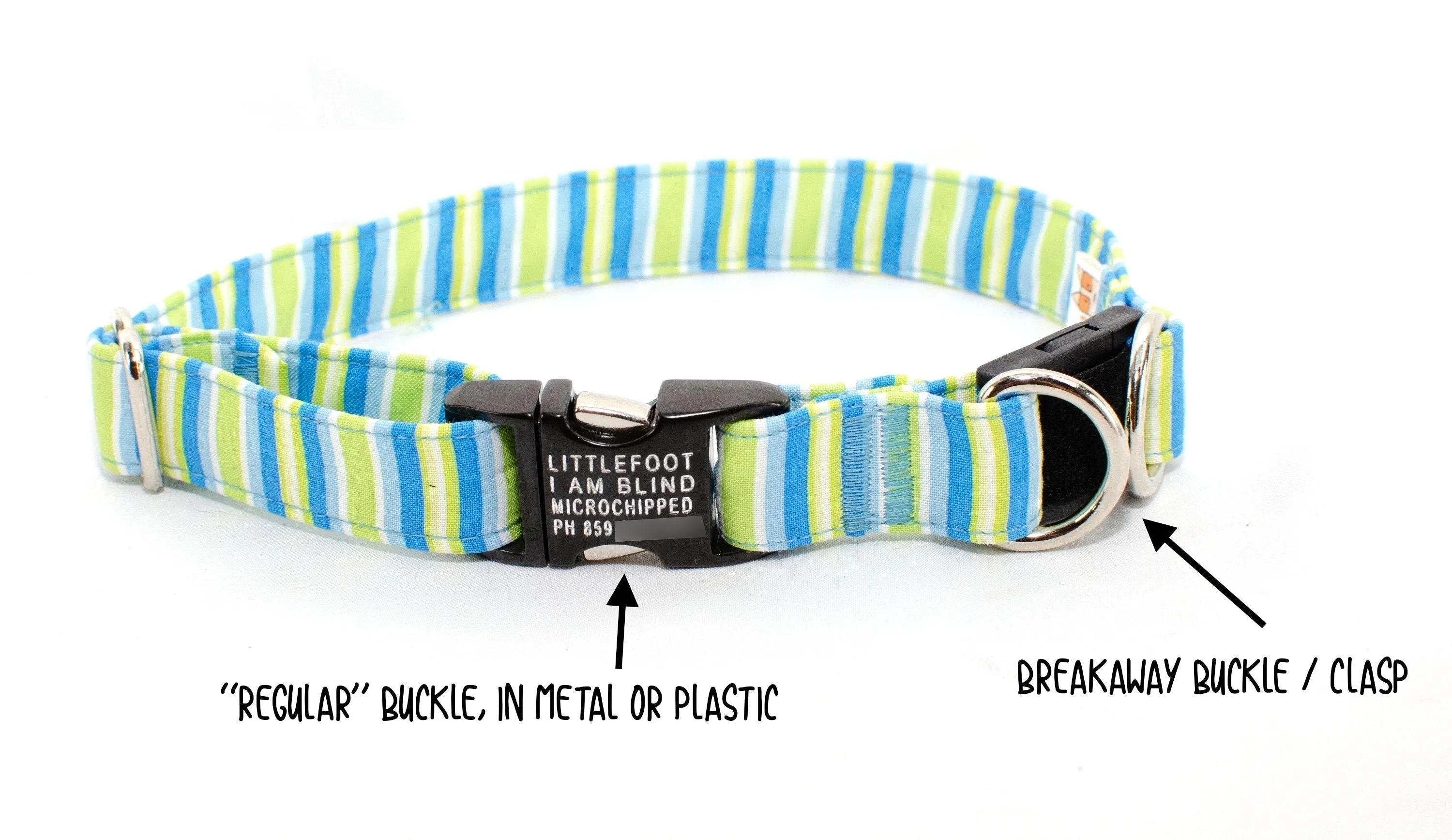 BREAKAWAY Personalized Blue or Pink "Sharks" Patterned Collar