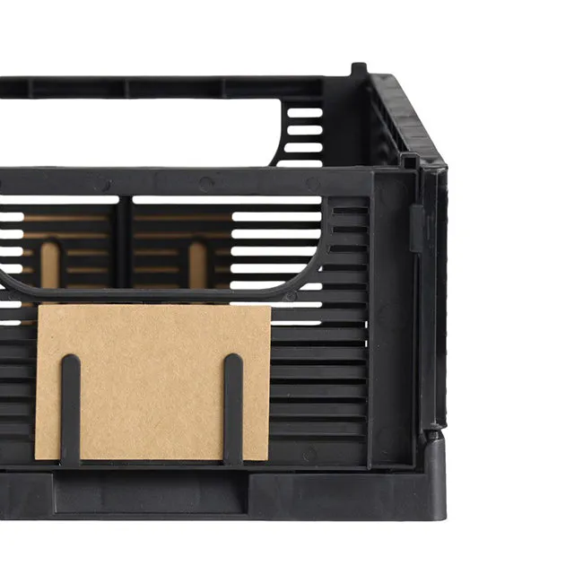 DESIGNSTUFF Linear Collapsible Crates Black