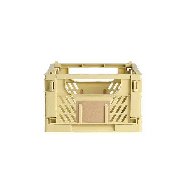 DESIGNSTUFF Slant Collapsible Crates Straw - Discontinued - One XS Left