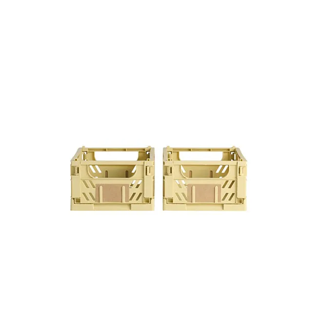 DESIGNSTUFF Slant Collapsible Crates Straw - Discontinued - One XS Left
