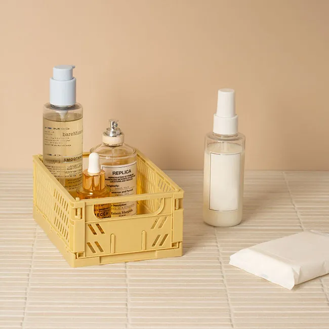 DESIGNSTUFF Slant Collapsible Crates Straw - Discontinued - One XS Left