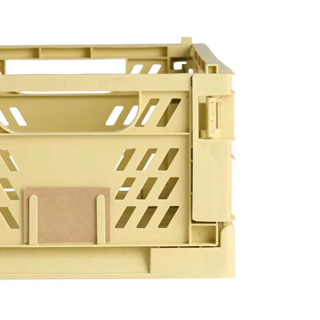 DESIGNSTUFF Slant Collapsible Crates Straw - Discontinued - One XS Left