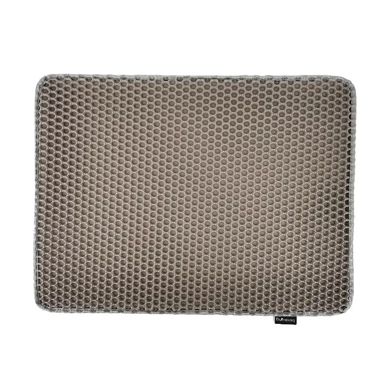 Diamentiq Grey Rectangle Mat - Cat Litter Tray Mat - 40 X 50Cm