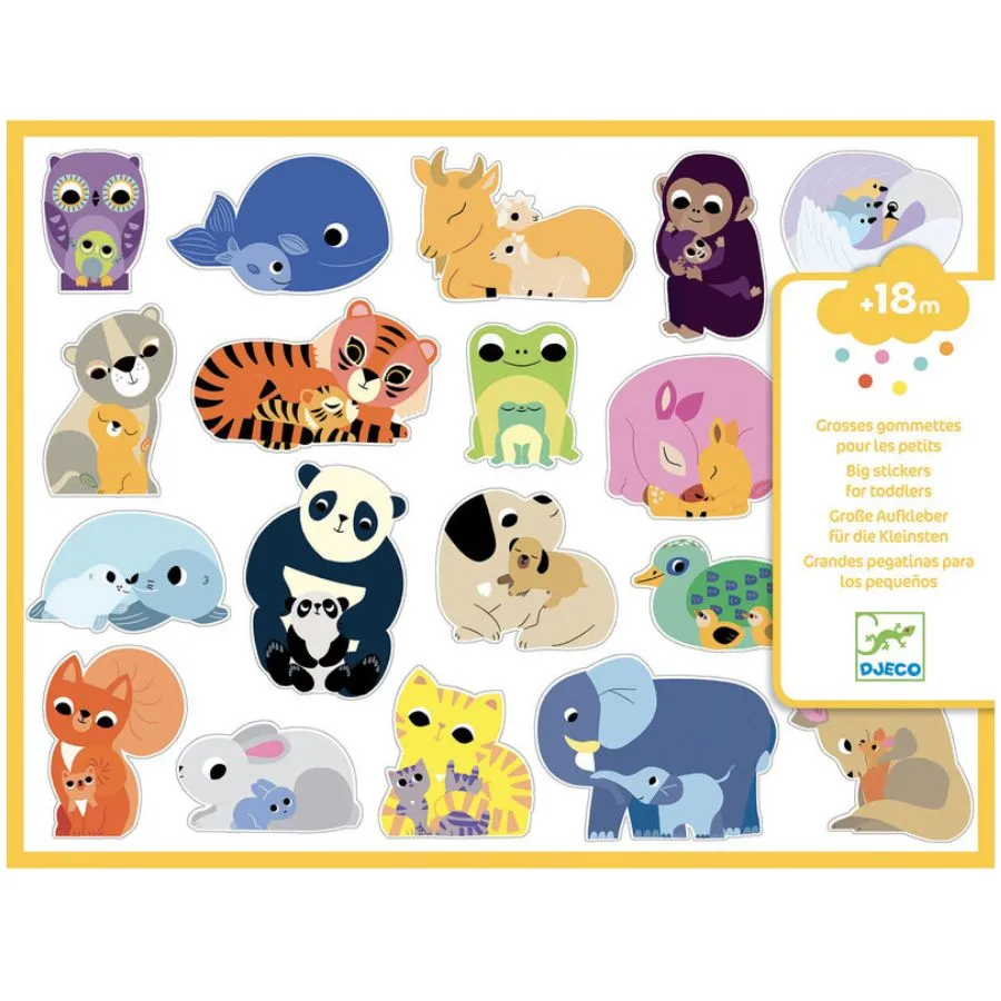 Djeco - Mums and Babies Stickers for Toddlers