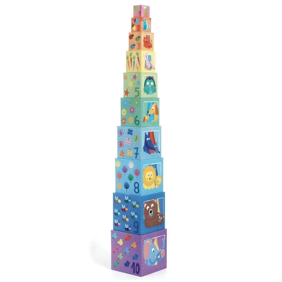 Djeco - Rainbow Blocks for Toddlers