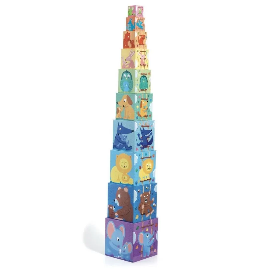 Djeco - Rainbow Blocks for Toddlers