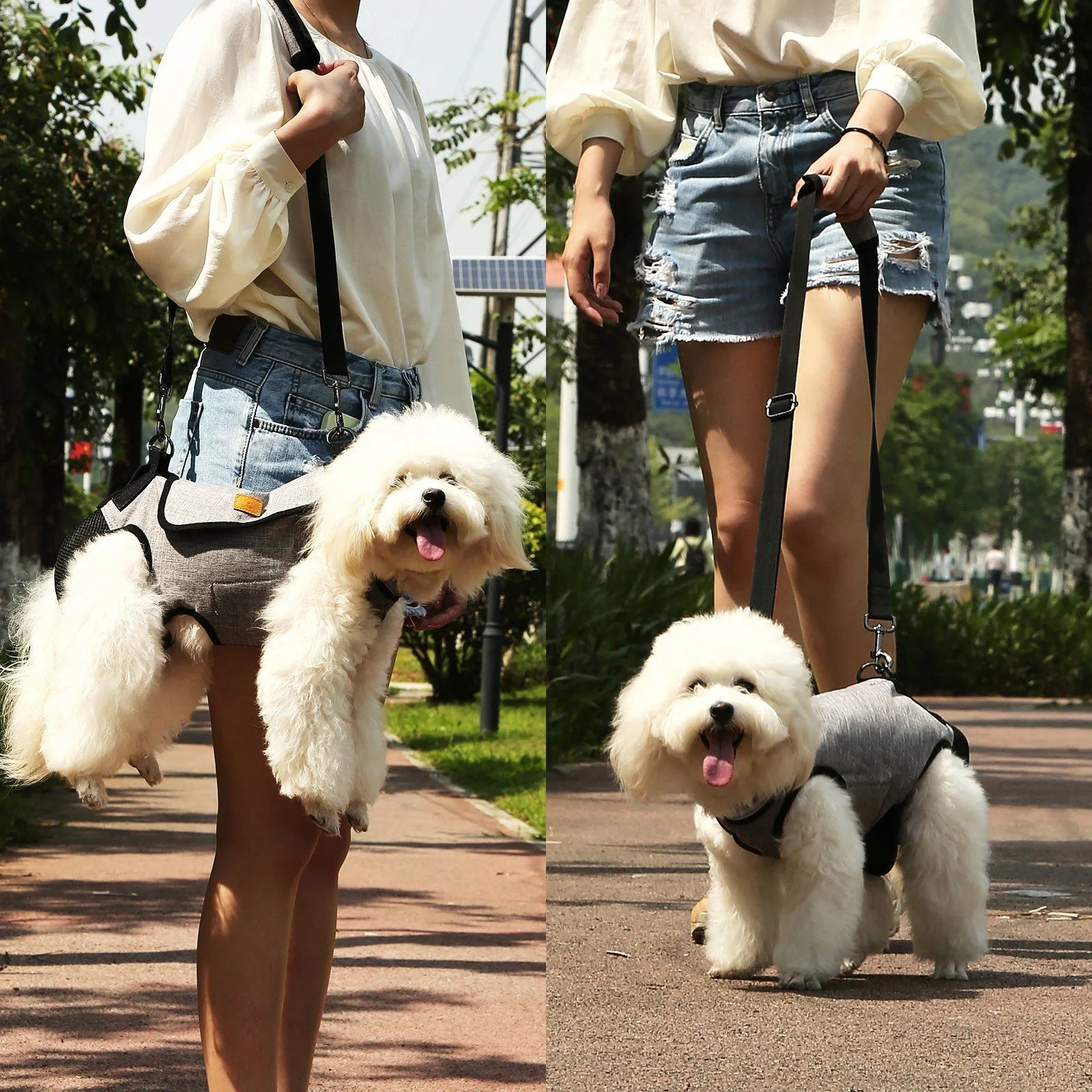 Dog Lift Harness Adjustable Pet Sling Bag Assist Aged Disabled Dogs Small