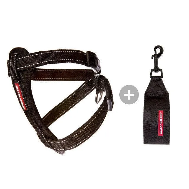 EzyDog Chest Plate Dog Harness with Car Seatbelt Attachment