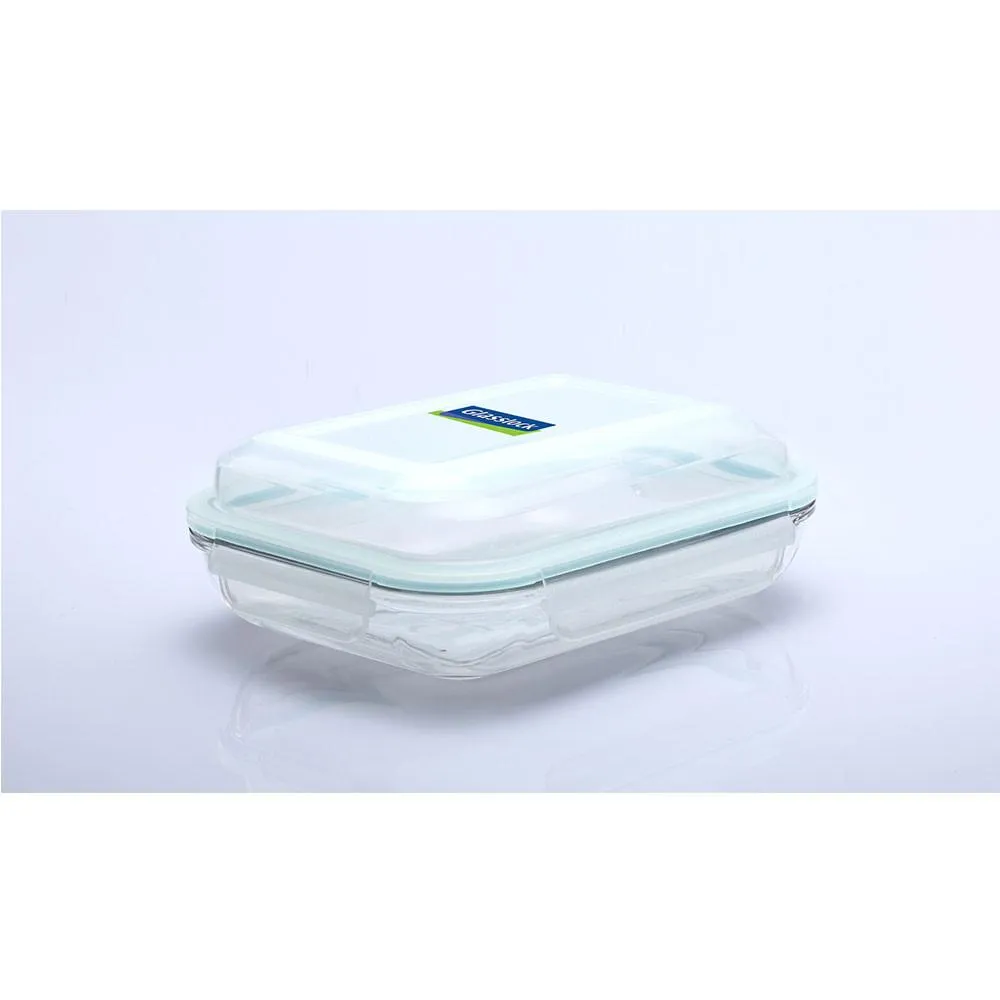 Glasslock Airtight Tempered Food Container, Microwave Safe, Plus