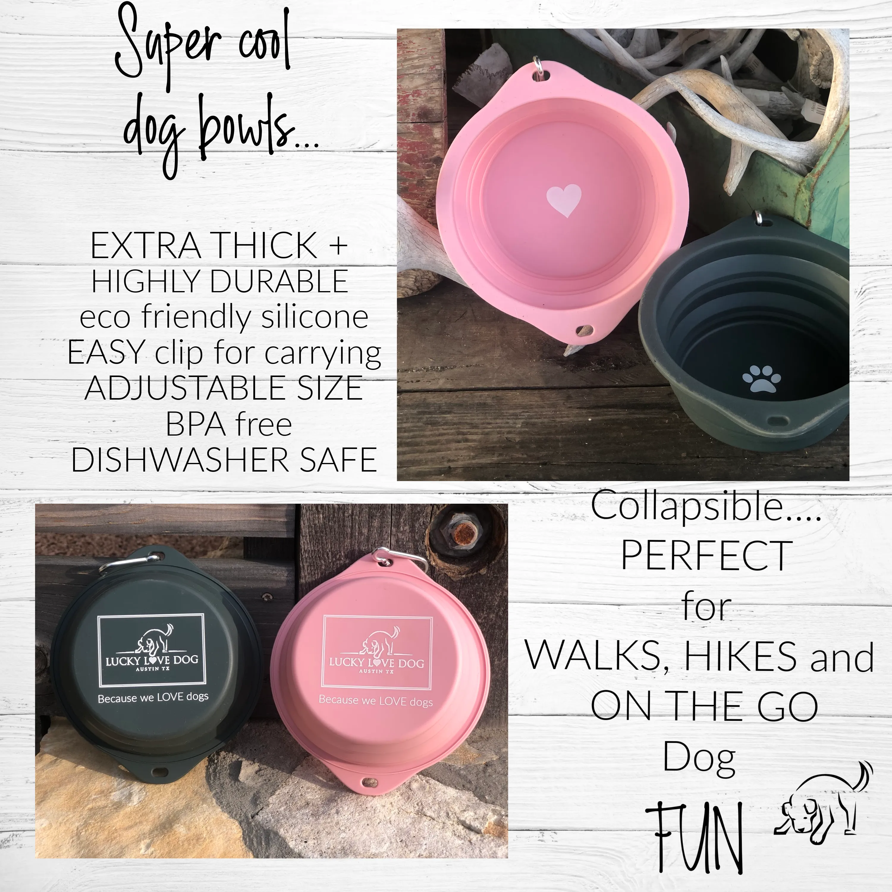 Grass Green Travel Dog Bowl