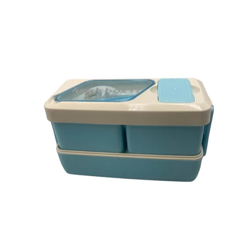 Leakproof 2-Compartments Food Container With Cutlery Id-109