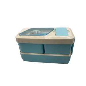 Leakproof 2-Compartments Food Container With Cutlery Id-109