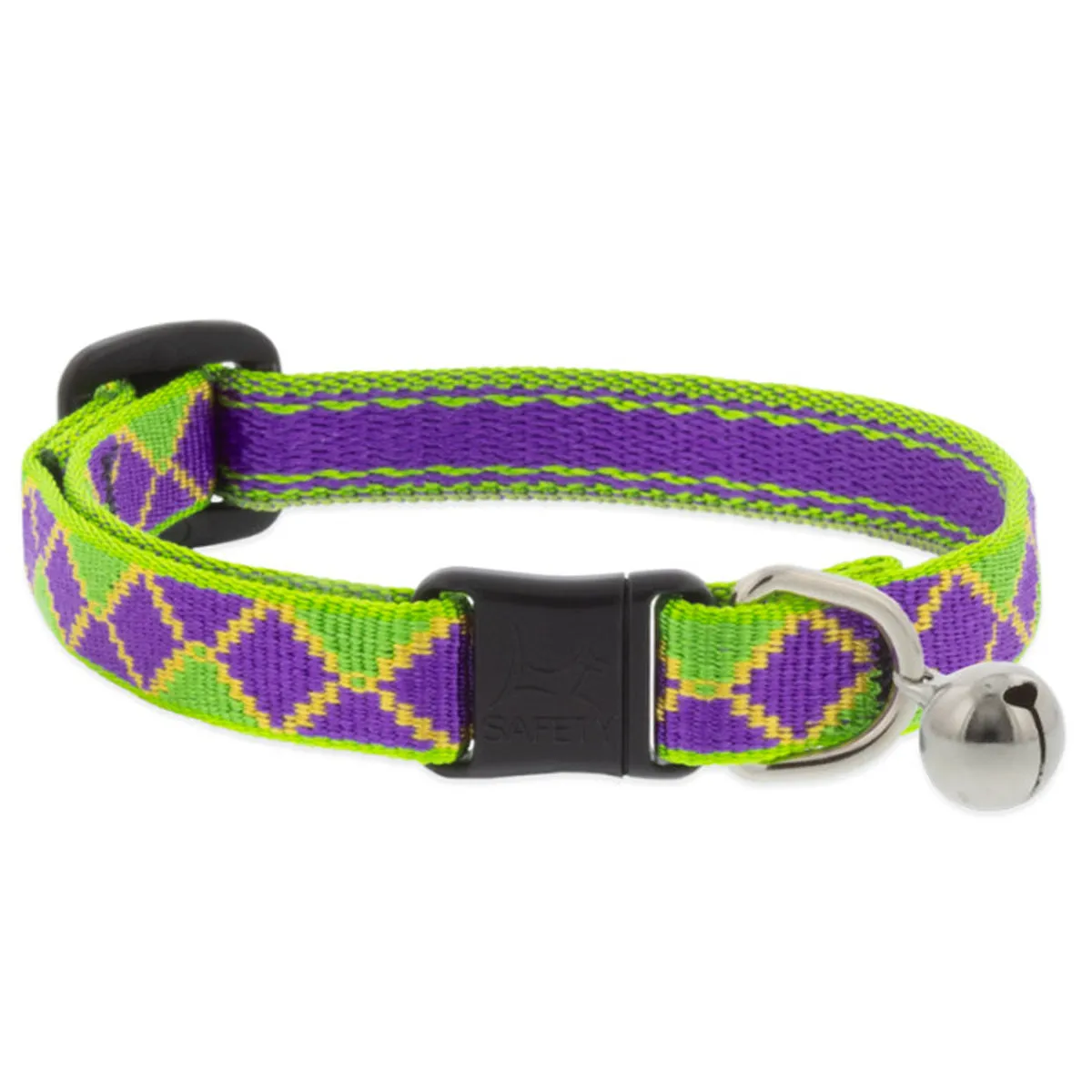 LUPINE MicroBatch Safety Cat Collar 1/2" Wide 8"-12" Length Jester