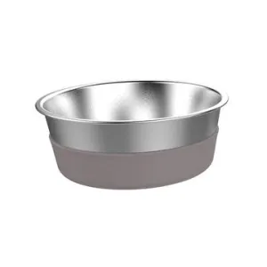 Messy Mutts Stainless Steel Heavy Gauge Bowl with Non-Slip Removable Silicone Base