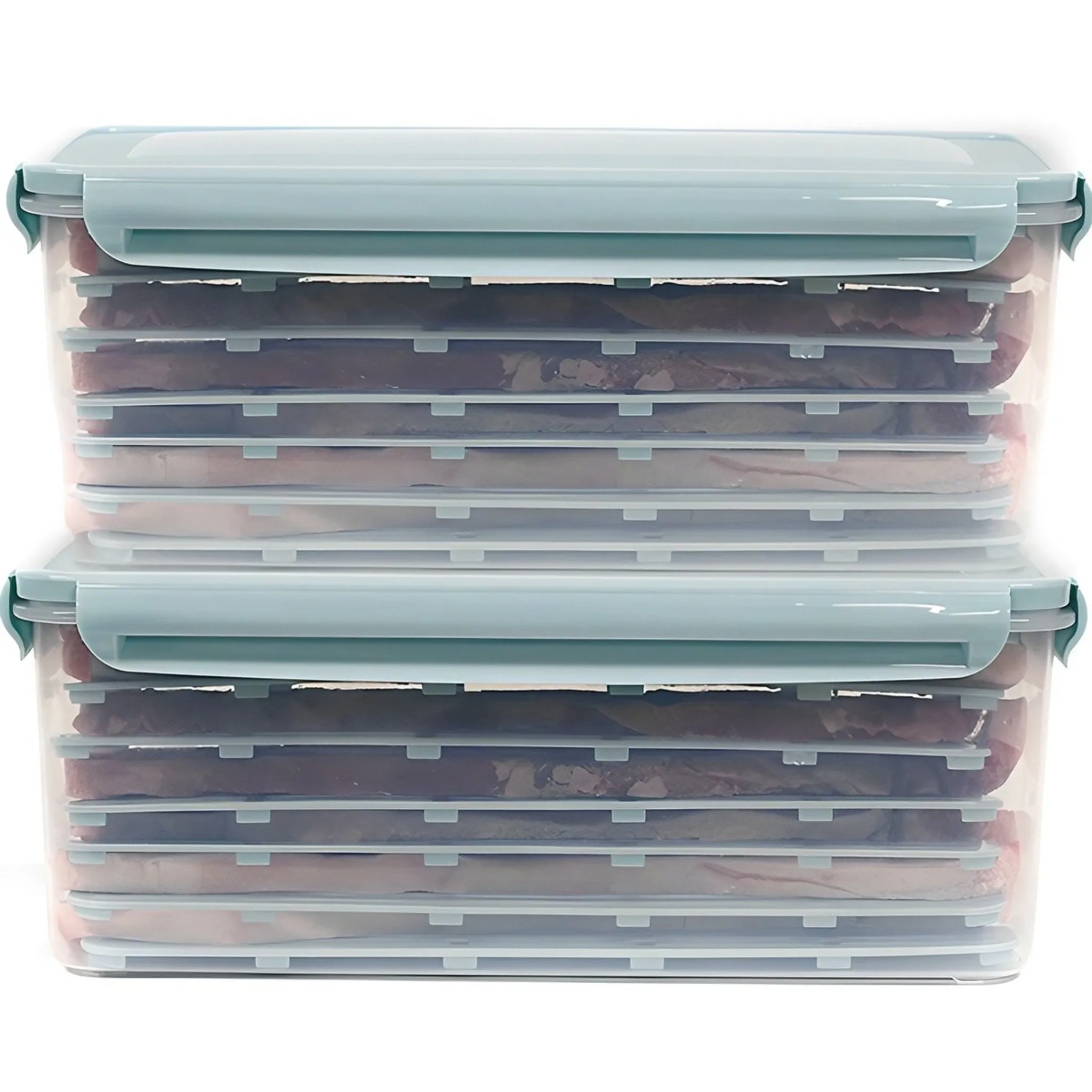 Nadudam Frozen Pork Belly Fish Storage Tray Container 3L, 1 Piece, 2 Pack - Refrigerator Organizing Container - 🏆 #51 - Kitchen Essentials - Best of December