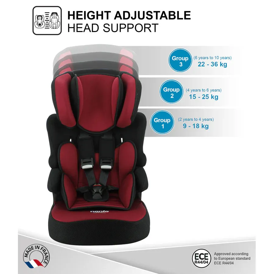 Nania Beline Carseat For Group 1/2/3 (Bordeau)