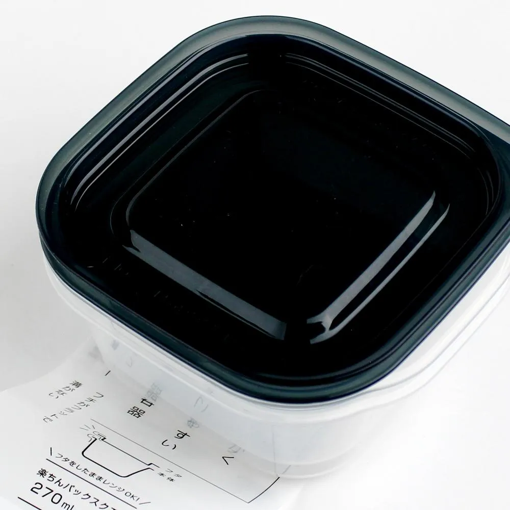 Pack of 2 Plastic Food Container with Lid