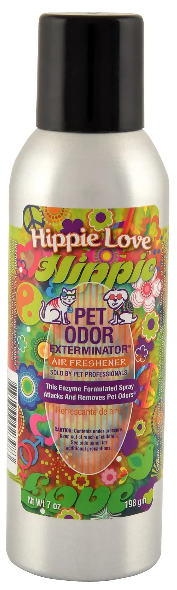 Pet Odor Exterminator Air Freshener Spray, Hippie Love, 7 oz