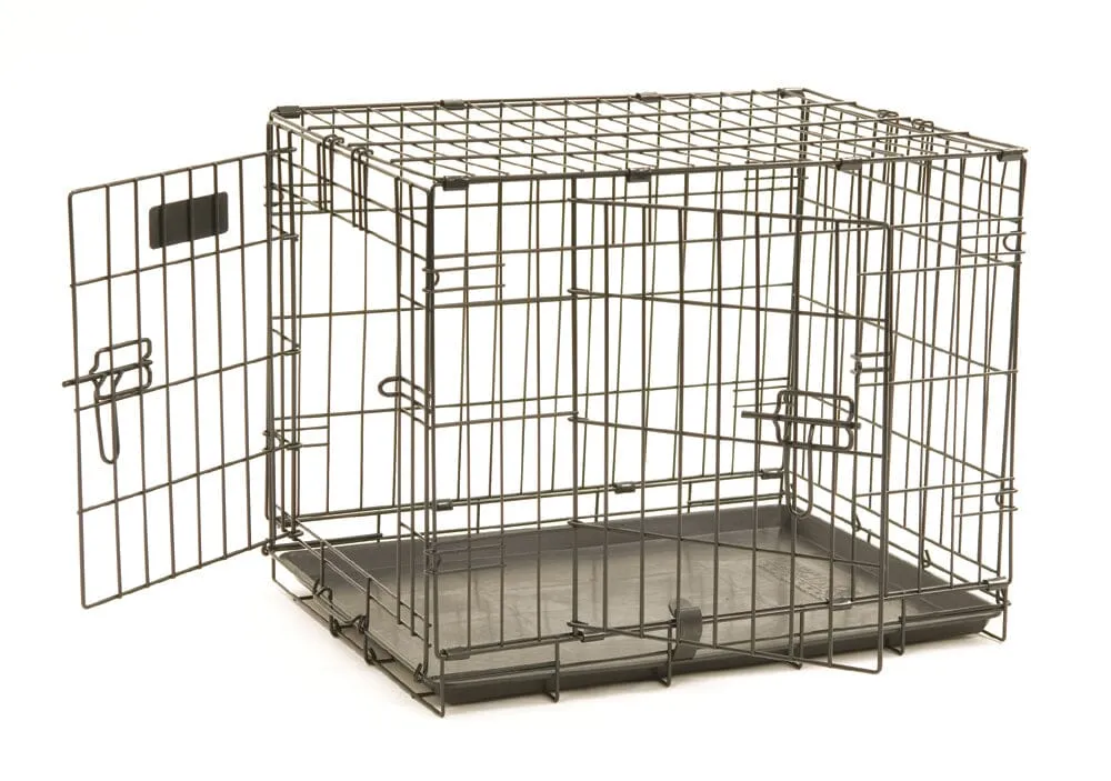 Precision Pet Products ProValu 2 Door Wire Dog Crate - Black - 24 in