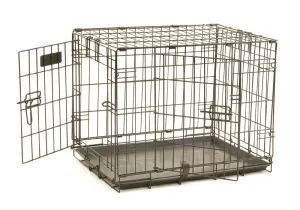 Precision Pet Products ProValu 2 Door Wire Dog Crate - Black - 24 in