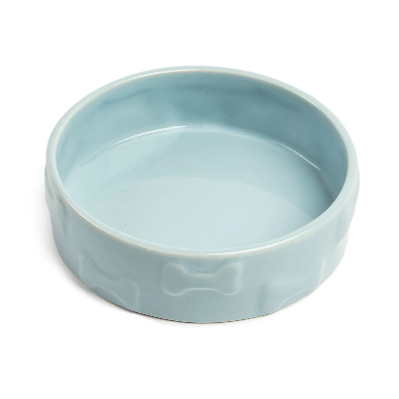 SET OF TWO MANOR PET BOWLS - BLUE