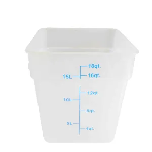 Thunder Group Square 18 Qt. Translucent Food Storage Container (Thunder Group PLSFT018TL)