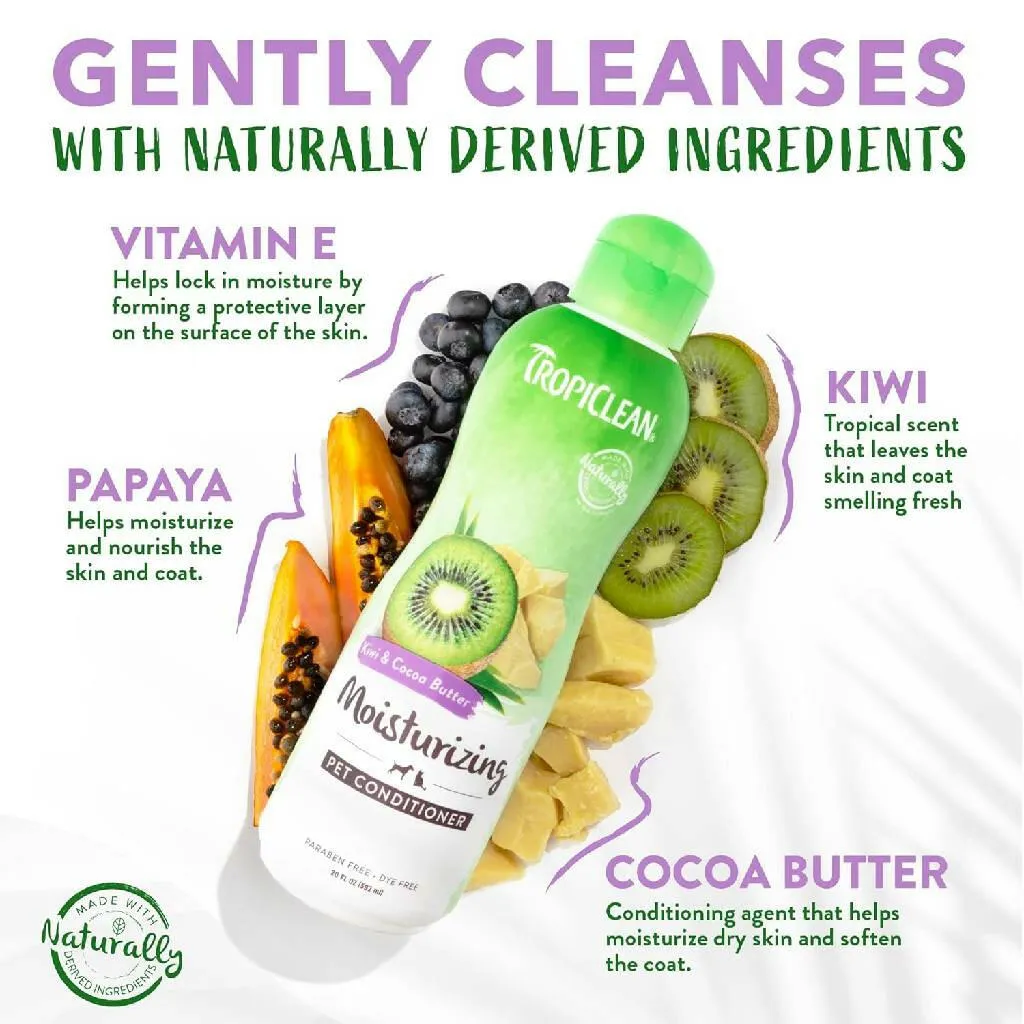 Tropiclean Kiwi & Cocoa Butter Moisturizing Conditioner for Pets (20 oz)