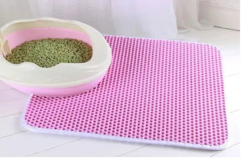 Washable Cat Litter Mat With Gift Double Layer Waterproof Pet Litter Box Mat Non-slip Sand Cat Pad Bed Mat Clean Pad Products
