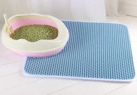 Washable Cat Litter Mat With Gift Double Layer Waterproof Pet Litter Box Mat Non-slip Sand Cat Pad Bed Mat Clean Pad Products