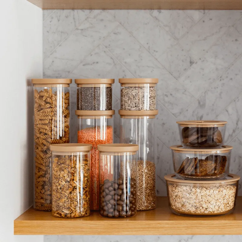 Wategos Glass Pantry Jars 2pk | Praline 1500ml